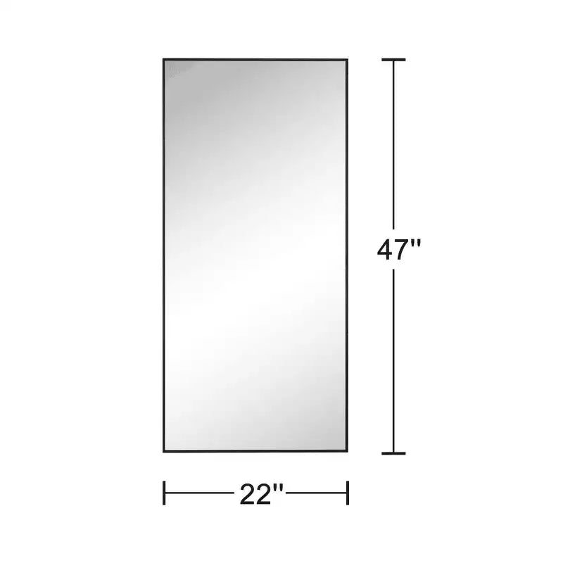 MAYEERTY Hanging Mirror Aluminum Alloy Thin Edge Right Angle Rectangle