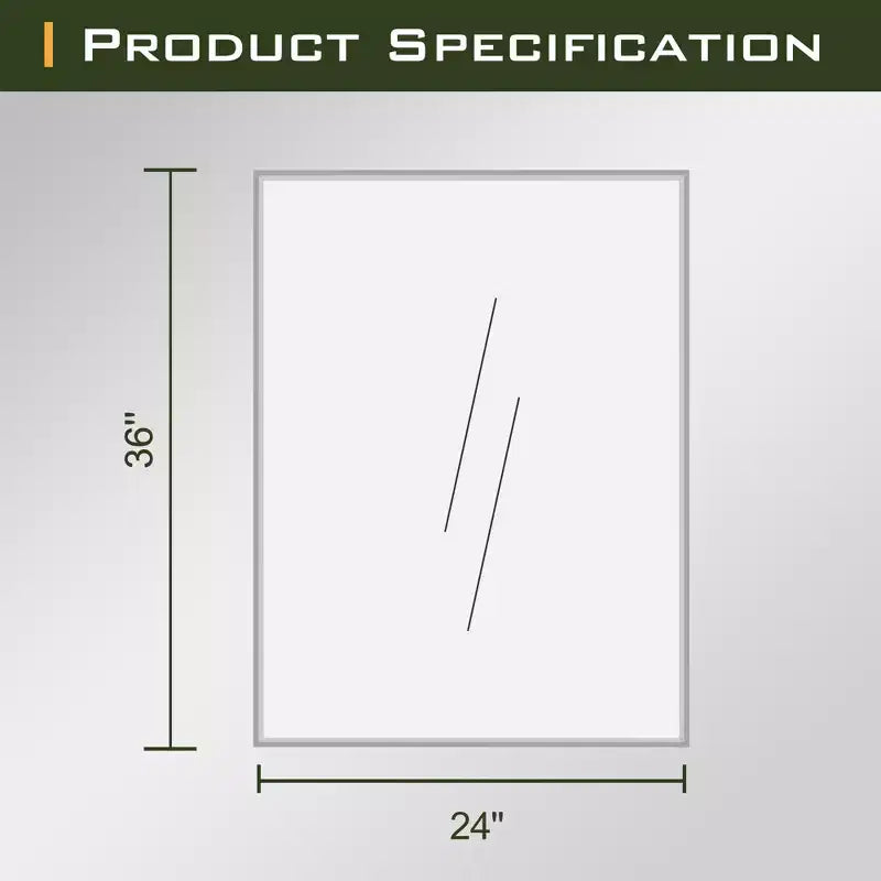 MAYEERTY Hanging Mirror Aluminum Alloy Thin Edge Right Angle Rectangle