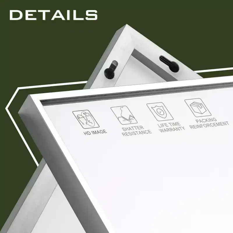 MAYEERTY Hanging Mirror Aluminum Alloy Thin Edge Right Angle Rectangle