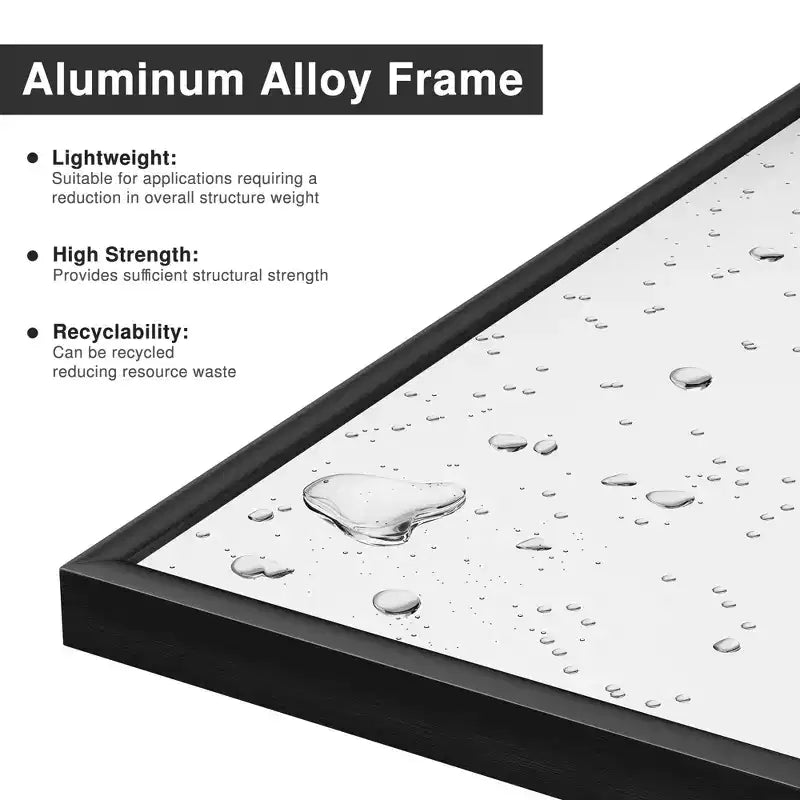 MAYEERTY Hanging Mirror Aluminum Alloy Thin Edge Right Angle Rectangle