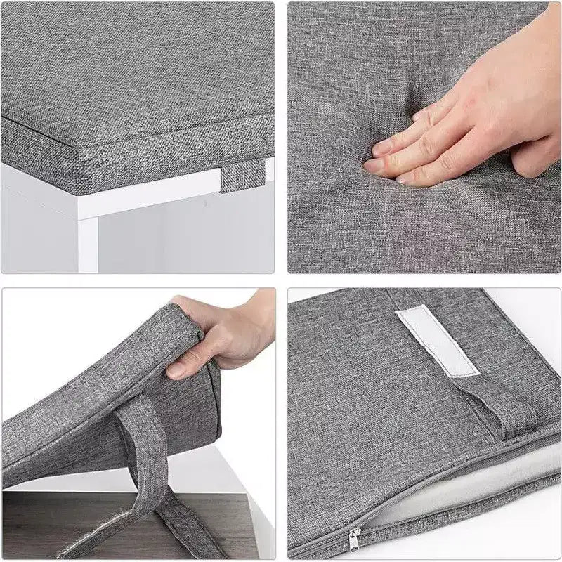 Shoe Cabinet with Removable Cushion - 3-Tier Storage Organizer with Adjustable Shelves