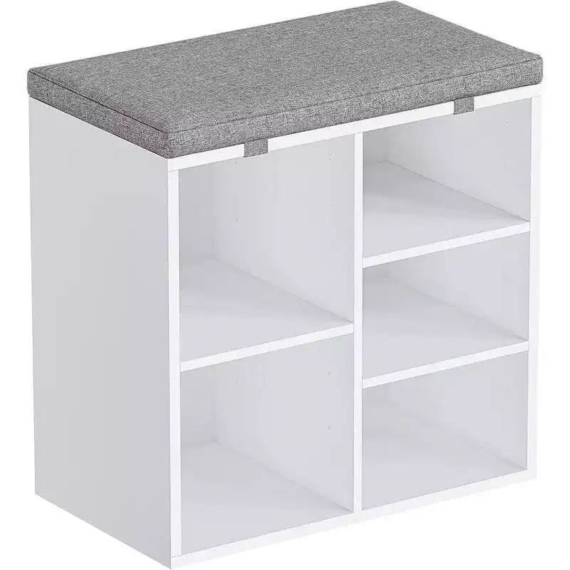 Shoe Cabinet with Removable Cushion - 3-Tier Storage Organizer with Adjustable Shelves