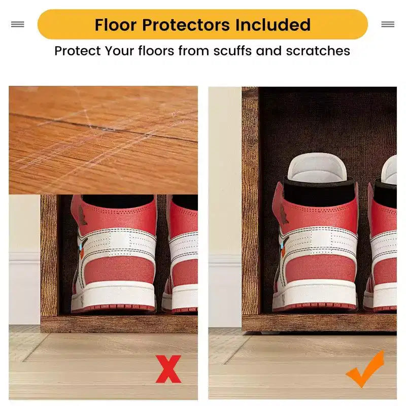 Shoe Cabinet with Removable Cushion - 3-Tier Storage Organizer with Adjustable Shelves