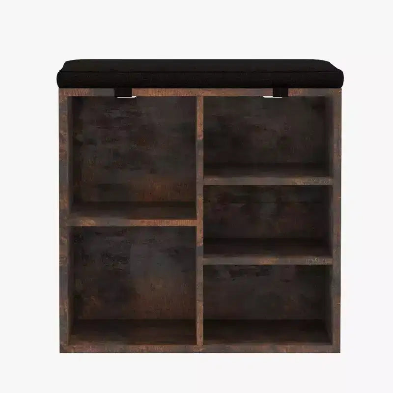 Shoe Cabinet with Removable Cushion - 3-Tier Storage Organizer with Adjustable Shelves