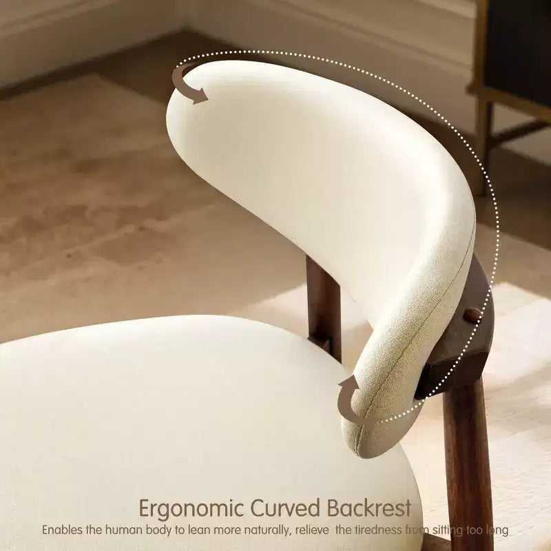 Subrtex Upholstered Solid Wood Dining Chair Modern Fabric Kitchen Side Chairs