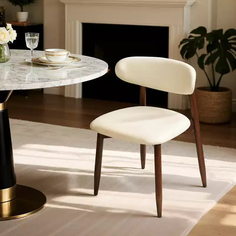 Subrtex Upholstered Solid Wood Dining Chair Modern Fabric Kitchen Side Chairs