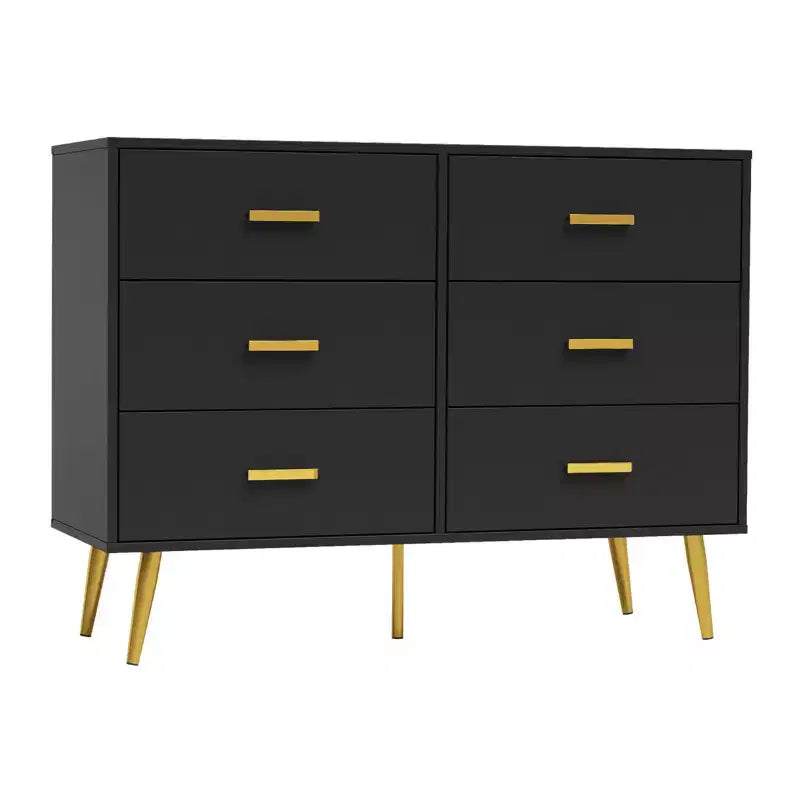 6 Drawer Dresser,Modern Chest of Drawers Organizer Storage with Drawers,Large Storage Cabinet,Modern Design Dresser for Bedroom,Living Room,Porch