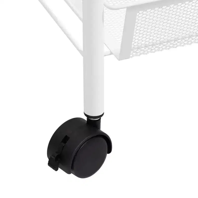 CLIHOME 5 Tier Mesh Rolling File Utility Cart Storage Basket Home Office Trolley Kitchen Pantry Organizers