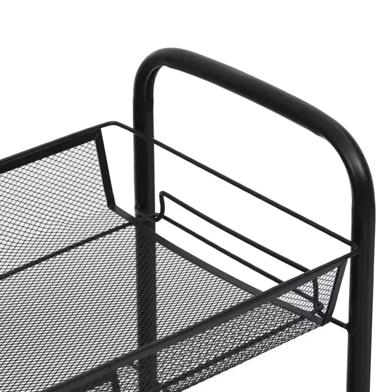 CLIHOME 5 Tier Mesh Rolling File Utility Cart Storage Basket Home Office Trolley Kitchen Pantry Organizers