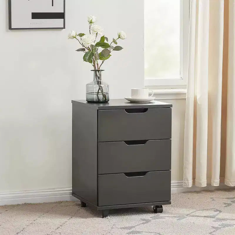 MAYEERTY 1622 Inch White 3-Drawer Vertical Wood File Cabinet - With Casters, Fully Assembled for Home Office