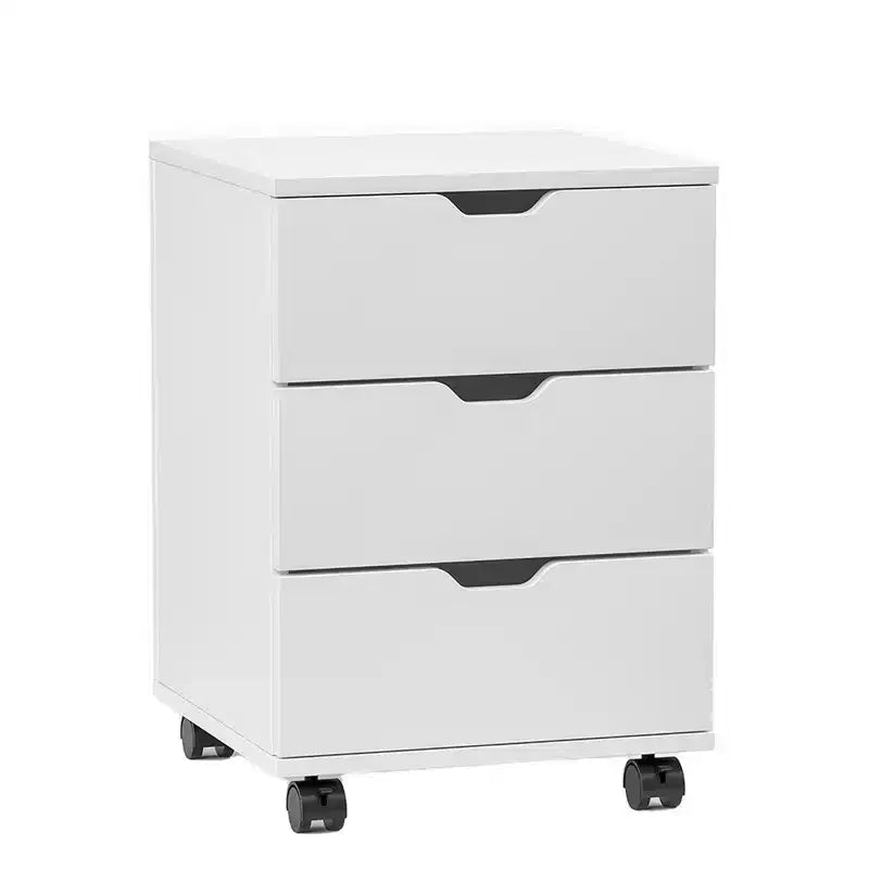 MAYEERTY 1622 Inch White 3-Drawer Vertical Wood File Cabinet - With Casters, Fully Assembled for Home Office