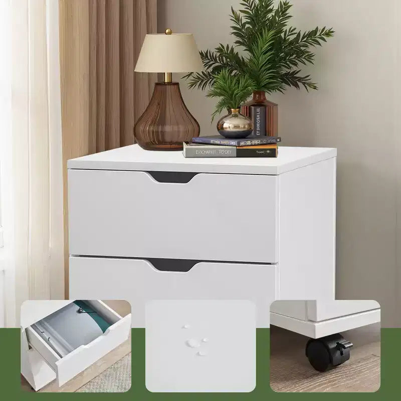 MAYEERTY 1622 Inch White 3-Drawer Vertical Wood File Cabinet - With Casters, Fully Assembled for Home Office