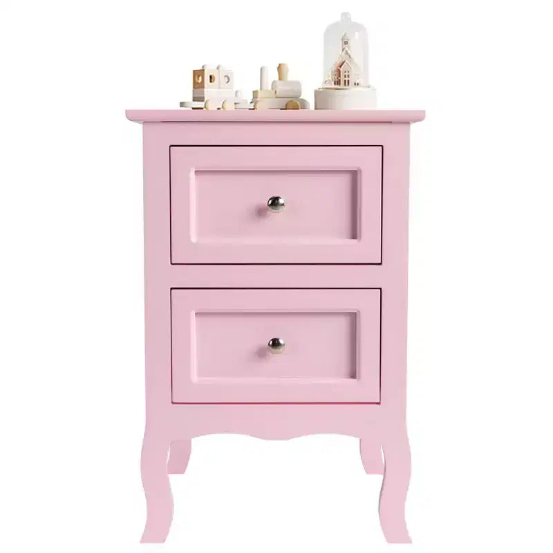 Karl Home 2-Drawer Pink MDF (Medium-Density Fiberboard) 15.75in. W Nightstands
