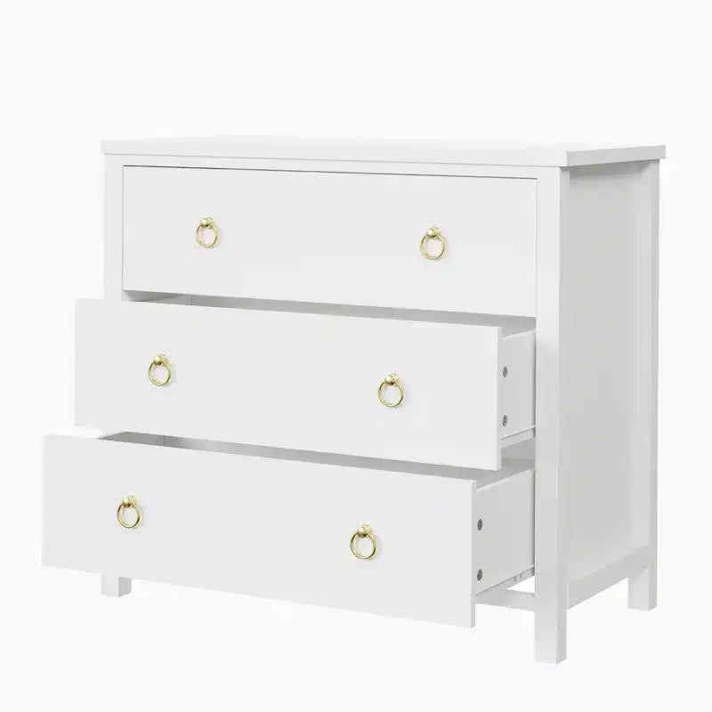 7-Drawer Dresser,Modern Wooden Storage Chest of Drawers,Dresser TV Stand,Wood Drawer Organizer with Handles for Bedroom,Living Room,Hallway,White
