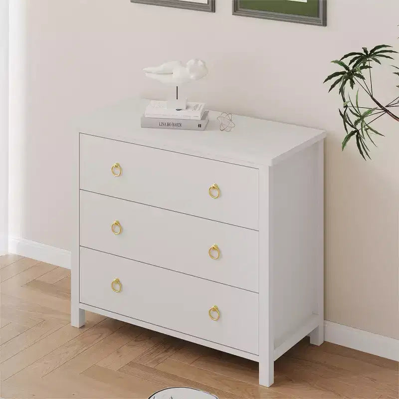 7-Drawer Dresser,Modern Wooden Storage Chest of Drawers,Dresser TV Stand,Wood Drawer Organizer with Handles for Bedroom,Living Room,Hallway,White