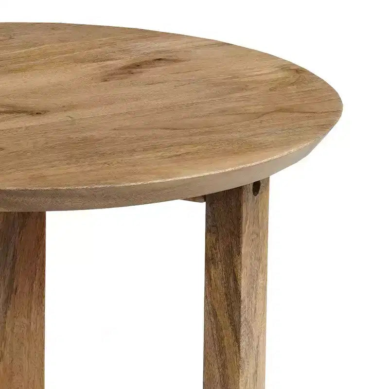 Royal Hampton 18.5 Round Handcrafted Side End Table | Mango Wood