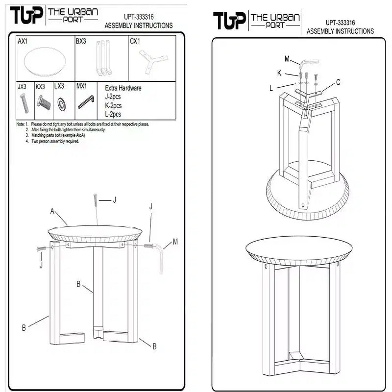 Royal Hampton 18.5 Round Handcrafted Side End Table | Mango Wood