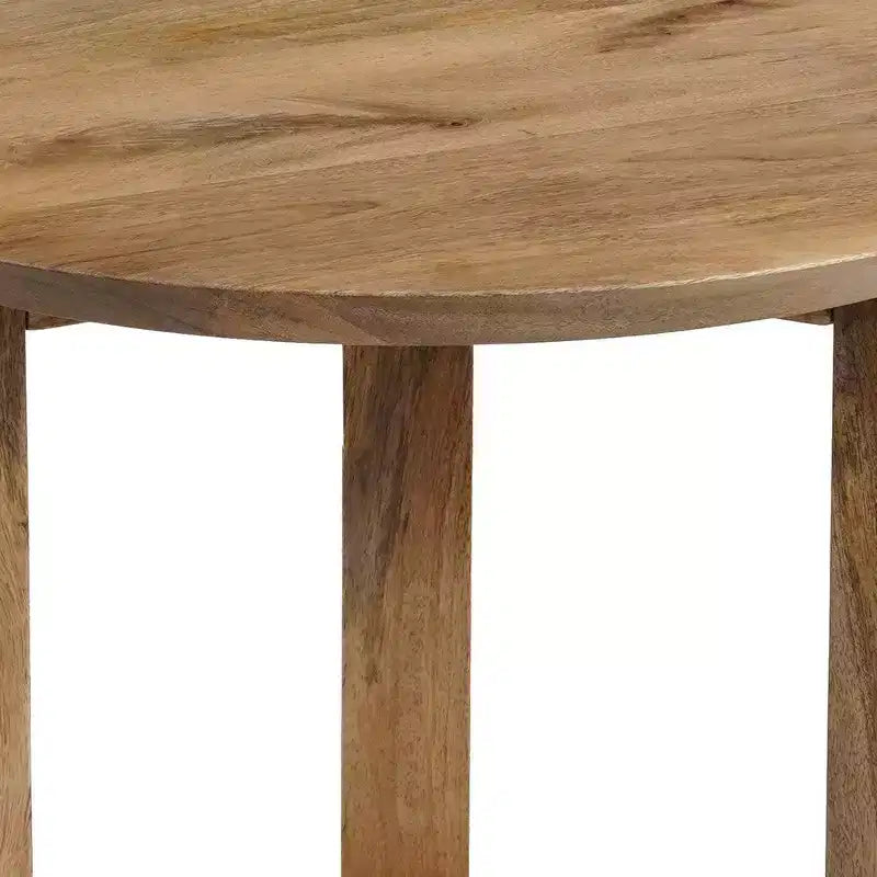 Royal Hampton 18.5 Round Handcrafted Side End Table | Mango Wood