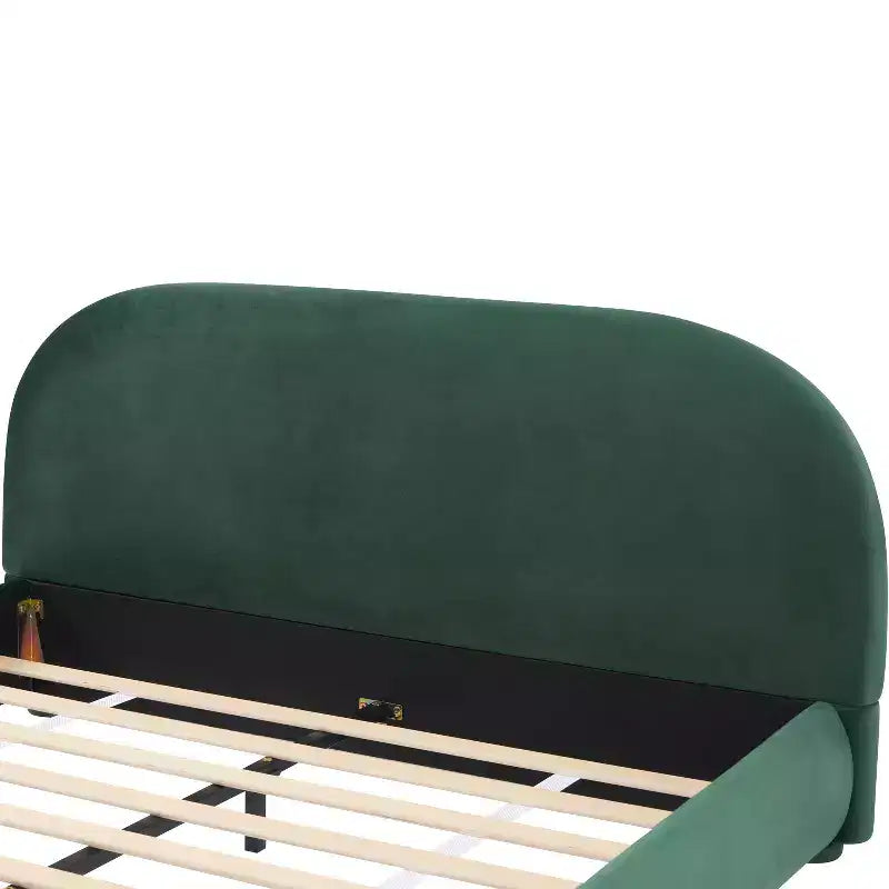 Christopher Knight Home Emilia Modern Upholstered Platform Bed with Curved Headboard