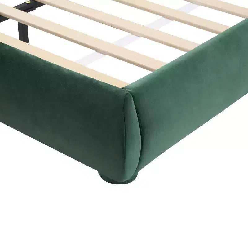 Christopher Knight Home Emilia Modern Upholstered Platform Bed with Curved Headboard