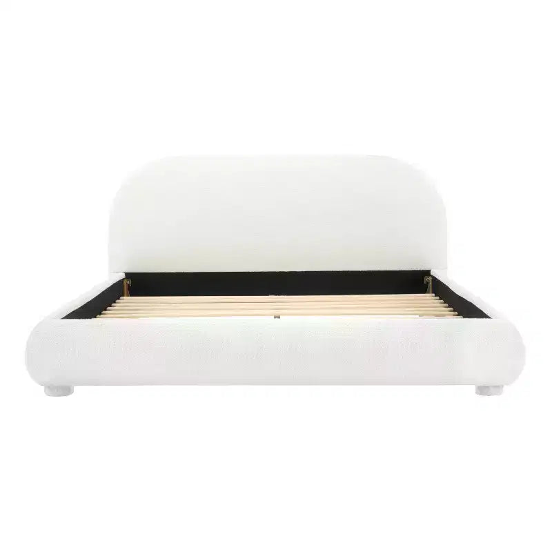 Christopher Knight Home Emilia Modern Upholstered Platform Bed with Curved Headboard
