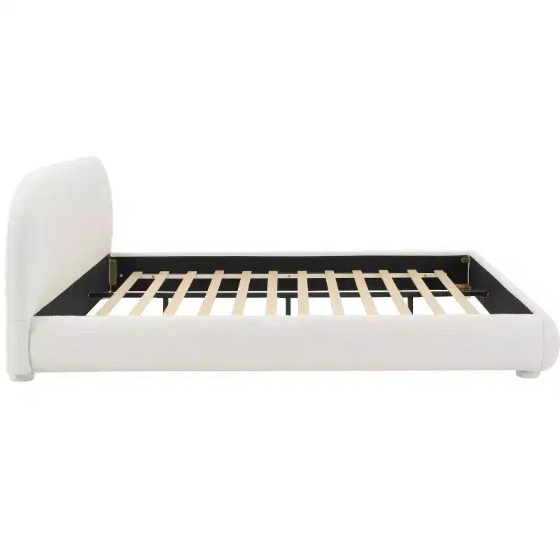 Christopher Knight Home Emilia Modern Upholstered Platform Bed with Curved Headboard