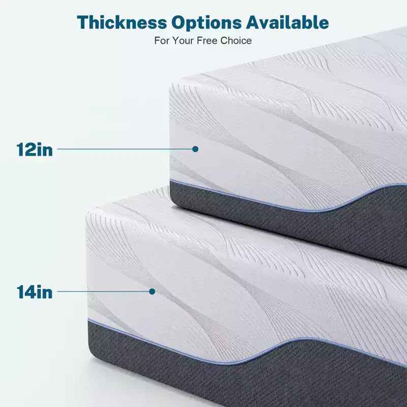 Dyonery Firm Memory Foam Mattress Twin XL Size Premier Cooling Green Tea/Gel Bed-Mattress
