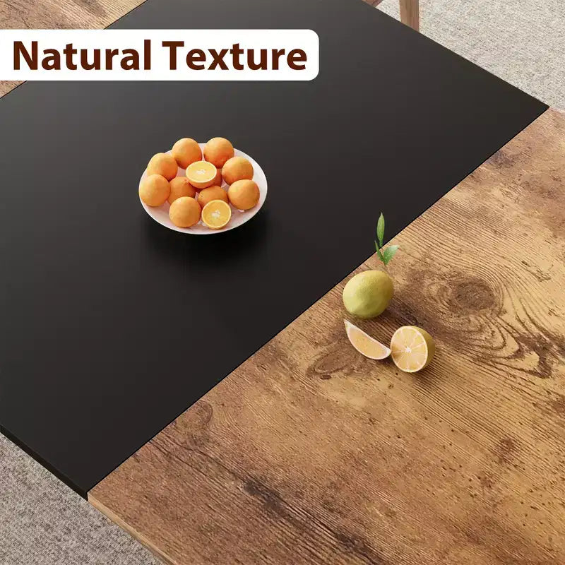 COZONY 78.7 Large Rectangular Dining Table for 6-8, Industrial Wood Kitchen Table with Sturdy Metal Frame for Dining Room, Restaurant (No Chairs)