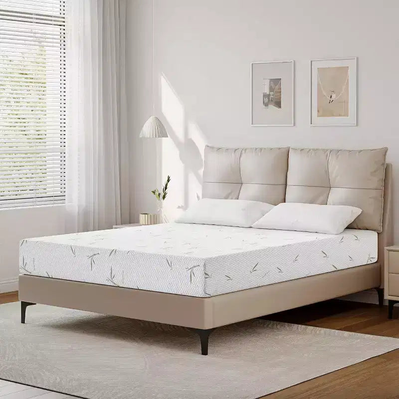 8 10 Inch Memory Foam Mattress in a Box Medium Firm Gel Foam with Cooling Bamboo Cover Fiberglass-Free CertiPUR-US Certified Bed