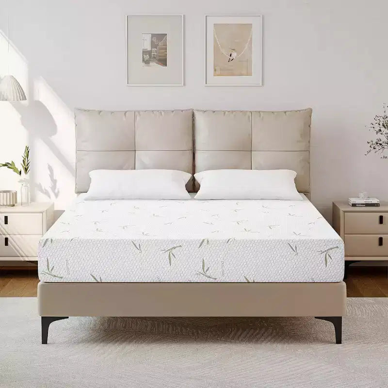 8 10 Inch Memory Foam Mattress in a Box Medium Firm Gel Foam with Cooling Bamboo Cover Fiberglass-Free CertiPUR-US Certified Bed