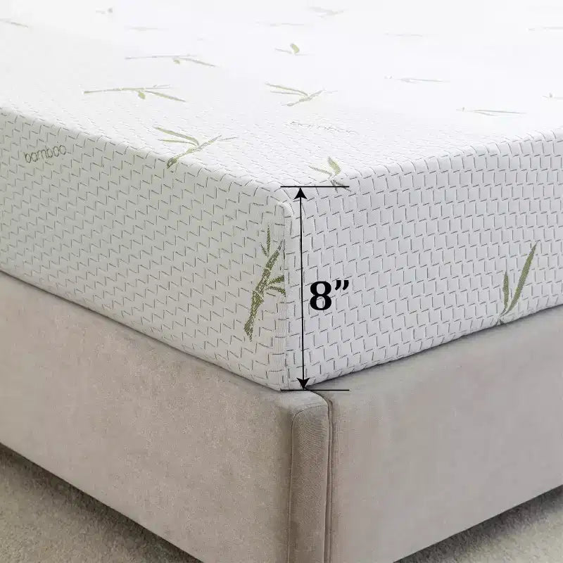 8 10 Inch Memory Foam Mattress in a Box Medium Firm Gel Foam with Cooling Bamboo Cover Fiberglass-Free CertiPUR-US Certified Bed