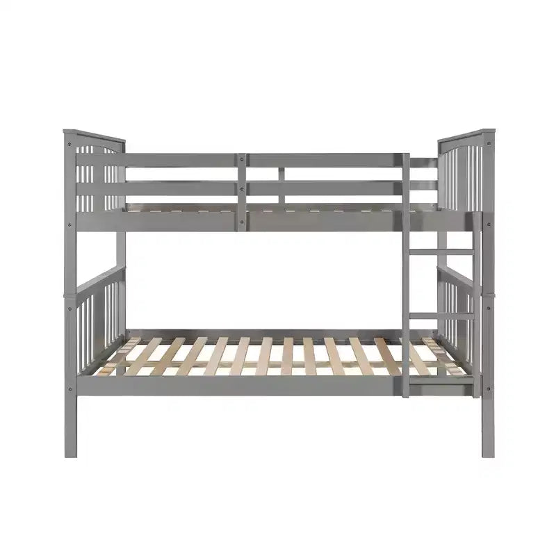 Full over Full Bunk Bed for Kids, Full Size Bunk Bed Frame with Guard Rail for Bedroom Dorm