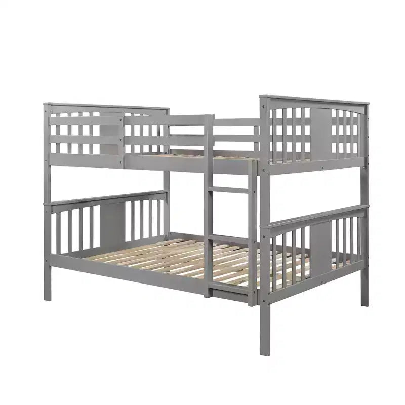 Full over Full Bunk Bed for Kids, Full Size Bunk Bed Frame with Guard Rail for Bedroom Dorm