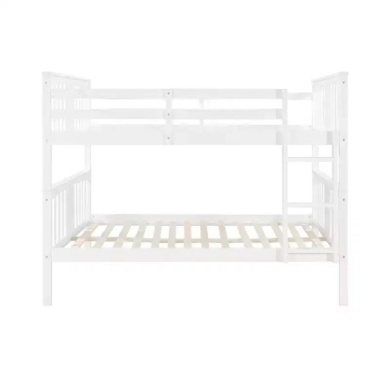 Full over Full Bunk Bed for Kids, Full Size Bunk Bed Frame with Guard Rail for Bedroom Dorm