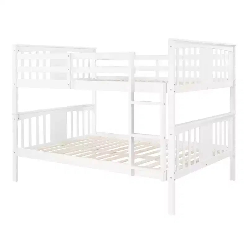 Full over Full Bunk Bed for Kids, Full Size Bunk Bed Frame with Guard Rail for Bedroom Dorm