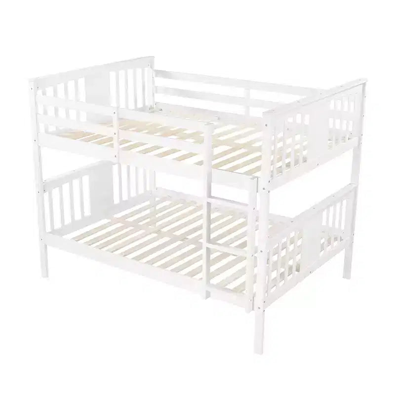 Full over Full Bunk Bed for Kids, Full Size Bunk Bed Frame with Guard Rail for Bedroom Dorm
