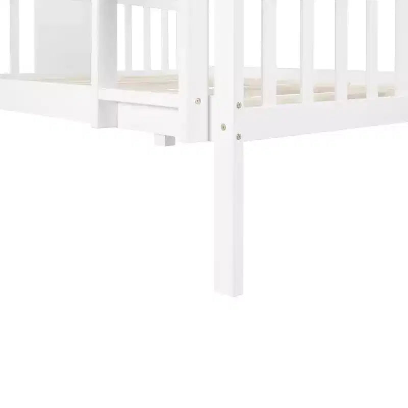 Full over Full Bunk Bed for Kids, Full Size Bunk Bed Frame with Guard Rail for Bedroom Dorm