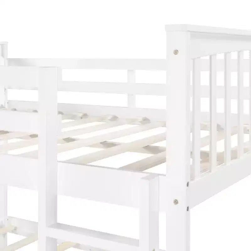 Full over Full Bunk Bed for Kids, Full Size Bunk Bed Frame with Guard Rail for Bedroom Dorm