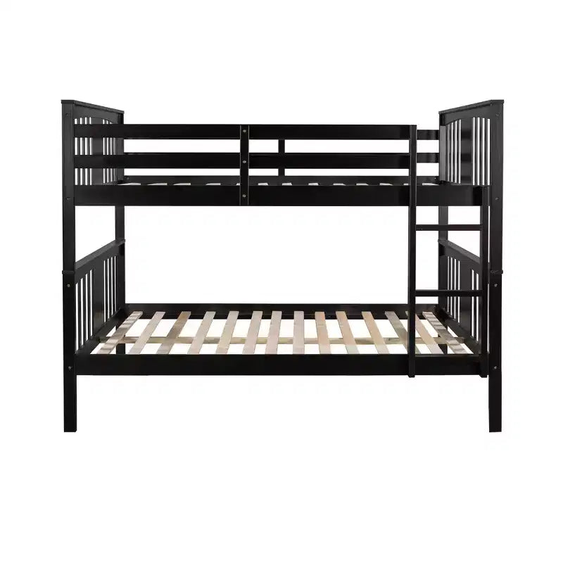 Full over Full Bunk Bed for Kids, Full Size Bunk Bed Frame with Guard Rail for Bedroom Dorm
