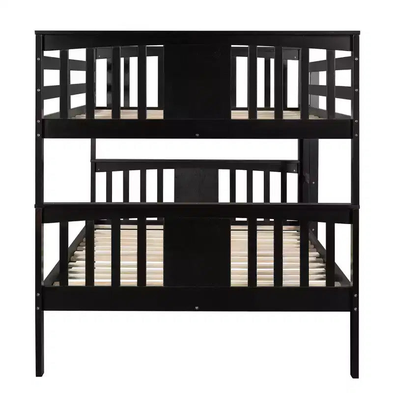 Full over Full Bunk Bed for Kids, Full Size Bunk Bed Frame with Guard Rail for Bedroom Dorm