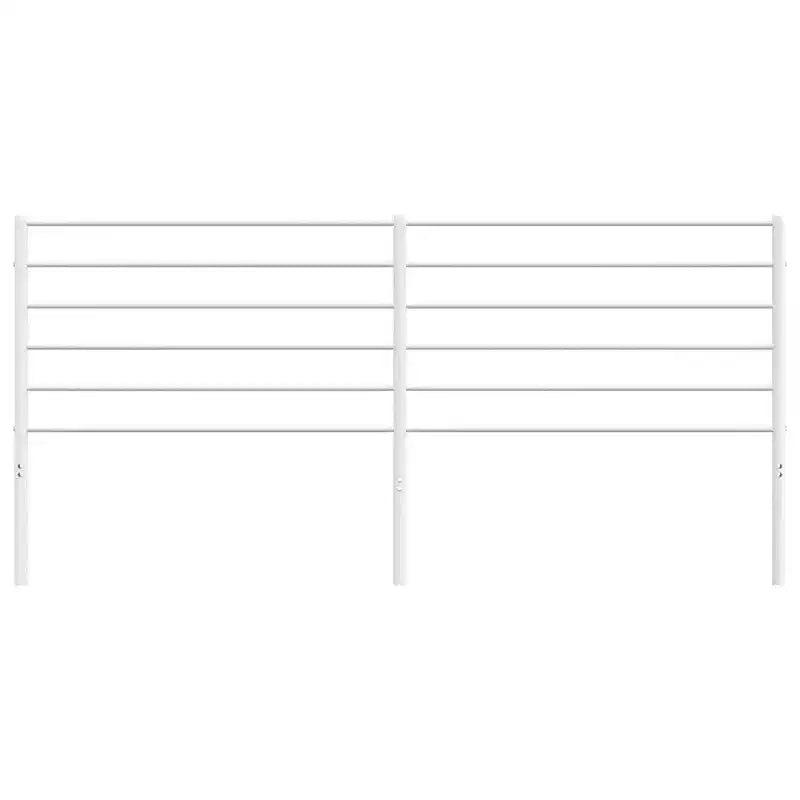 vidaXL Durable Metal Headboard for California King Size Beds, Easy Assembly, Modern Style White