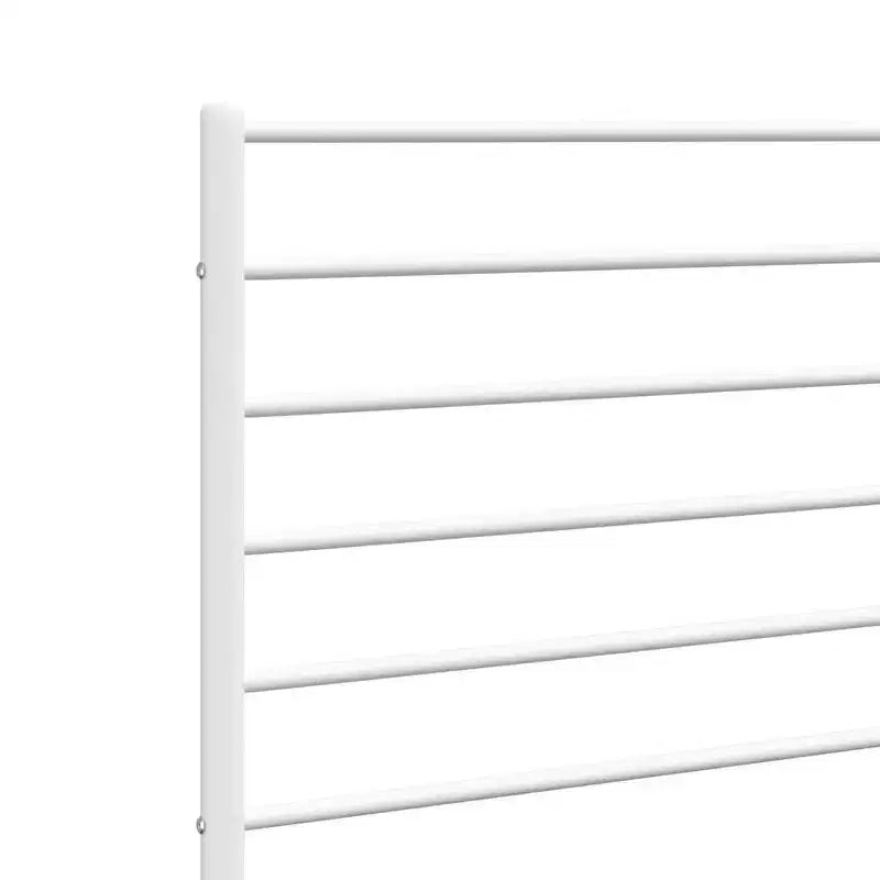 vidaXL Durable Metal Headboard for California King Size Beds, Easy Assembly, Modern Style White
