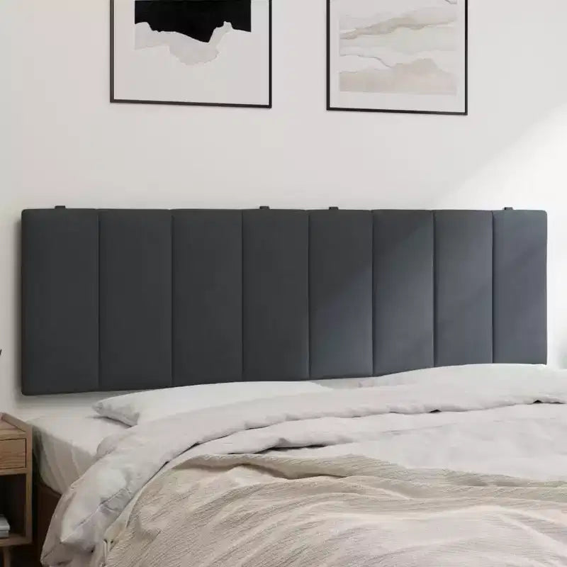 vidaXL Headboard Cushion Hanko Dark Gray 60.2 Velvet