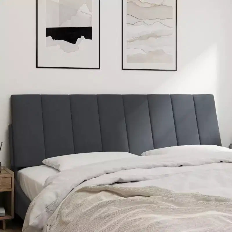 vidaXL Headboard Cushion Hanko Dark Gray 60.2 Velvet