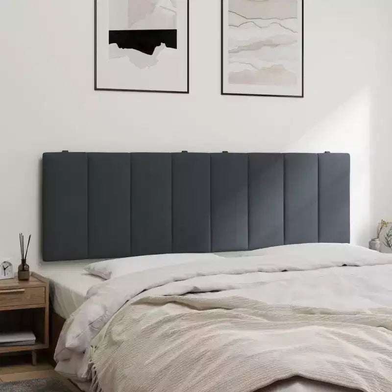 vidaXL Headboard Cushion Hanko Dark Gray 60.2 Velvet