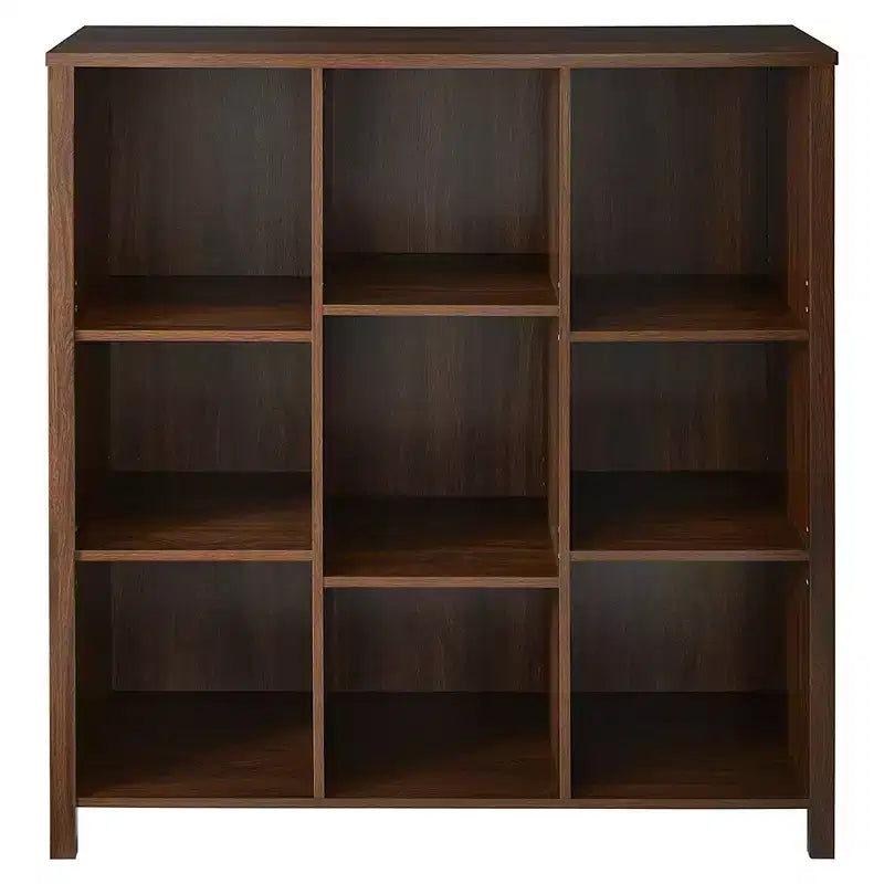 ClosetMaid Wooden Adjustable 9 Cube Organizer Bedroom Storage Cubicle Shelf Bookcase for Home Organization, Dark Chestnut