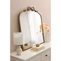 Kate and Laurel Arendahl Ribbon Arched Mirror, Gold, 28x30