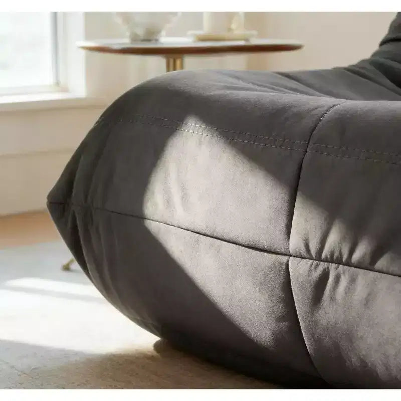 Giant Bean Bag Chair Lazy Floor Sofa, Memory Foam Fireside Sofa for Adults, Big Beanbag Faux Leather Armless Chair for Living Room Bedroom Dorm Office