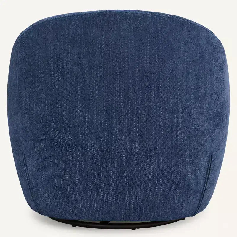 Bekrvio Swivel Accent Chair, Chenille Upholstered Barrel Chair with Thick Cushion, Modern Lounge Chair with Metal Base for Living Room Bedroom