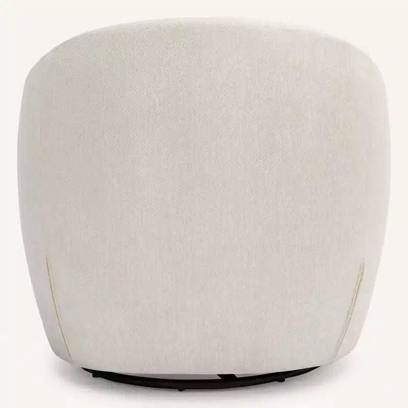 Bekrvio Swivel Accent Chair, Chenille Upholstered Barrel Chair with Thick Cushion, Modern Lounge Chair with Metal Base for Living Room Bedroom